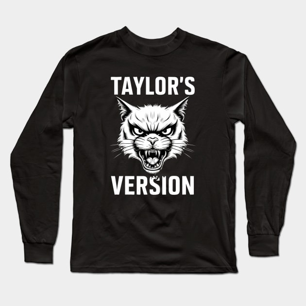 death metal taylors cat version Long Sleeve T-Shirt by Aldrvnd